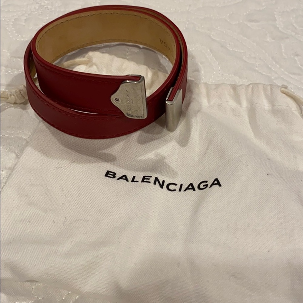 Balenciaga Leather Wrap Bracelet